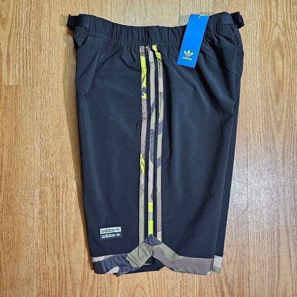 Adidas Originals Ryv Camo Shorts Sports Black GK5915 Men's Size Small S Belt - Picture 9 of 15